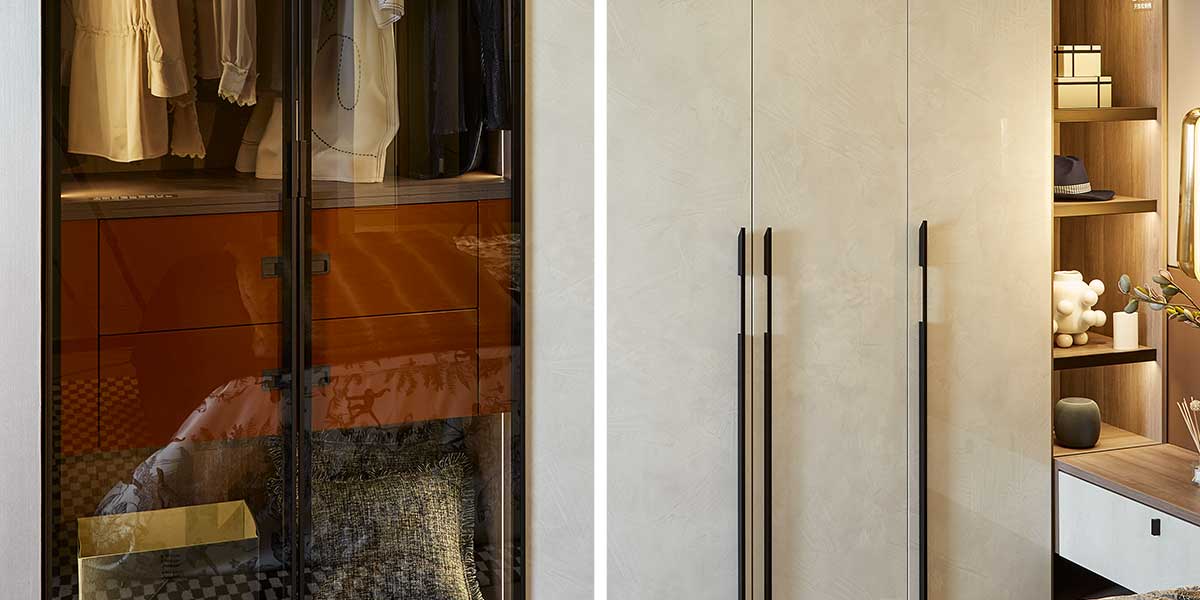 High End Glossy Bedroom Wardrobe