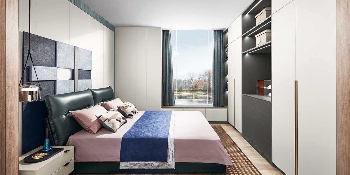 Modern Custom White Matt Bedroom Wardrobe