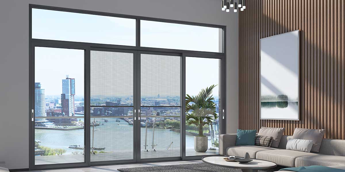 black frame Aluminum Sliding Door
