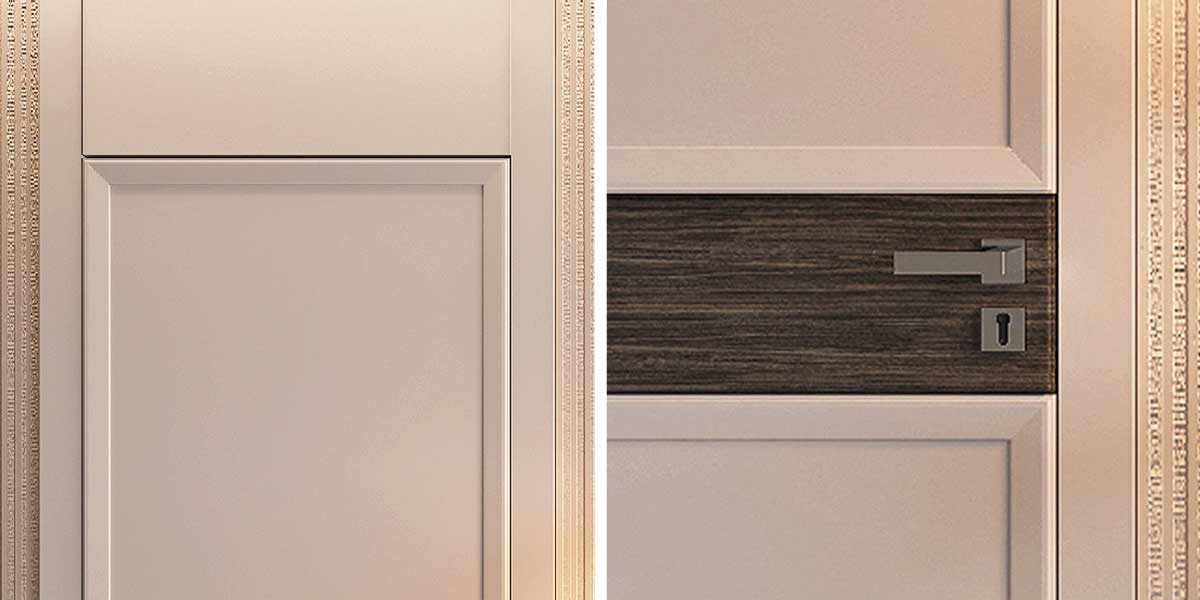 White Lacquer Wooden Flat Door White Lacquer Wooden Flat Door