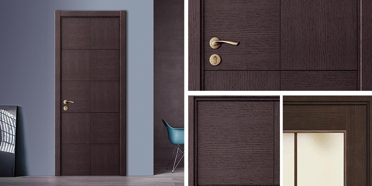 Modern Dark Wood Veneer Internal Door Modern Dark Wood Veneer Internal Door