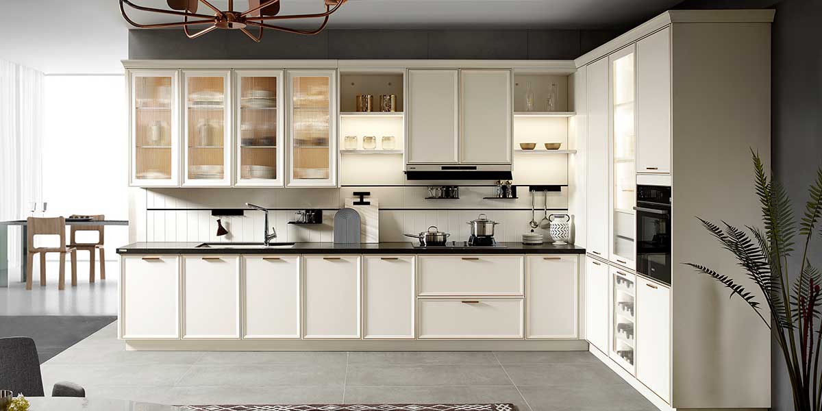 White Shaker PVC Kitchen Cabinets Set