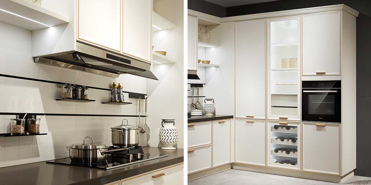 White Shaker PVC Kitchen Cabinets Set
