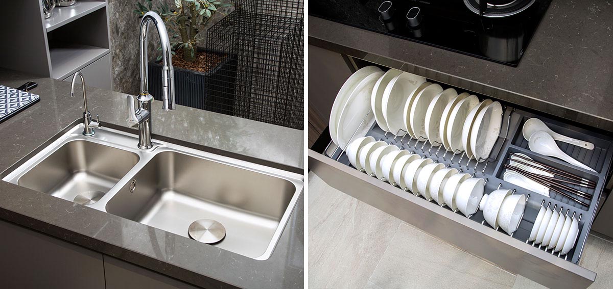 kitchen sink and drawer