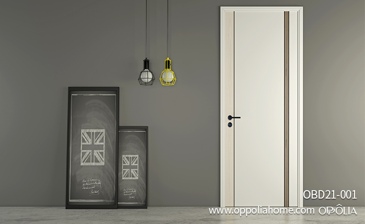 Modern White Interior PVC Door