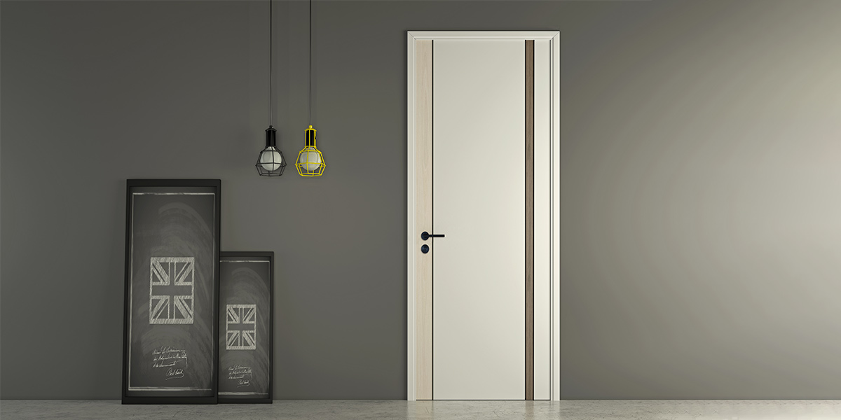 Modern White Interior PVC Door