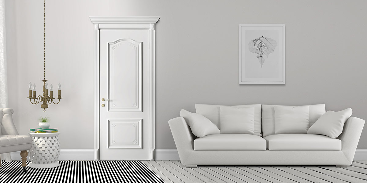 White Lacquer European Raised Door white raised interior door