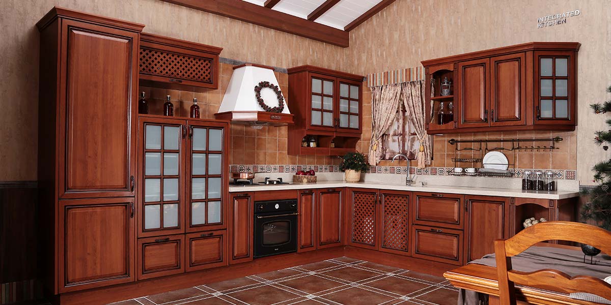 Traditional Wooden European Kitchen Furniture