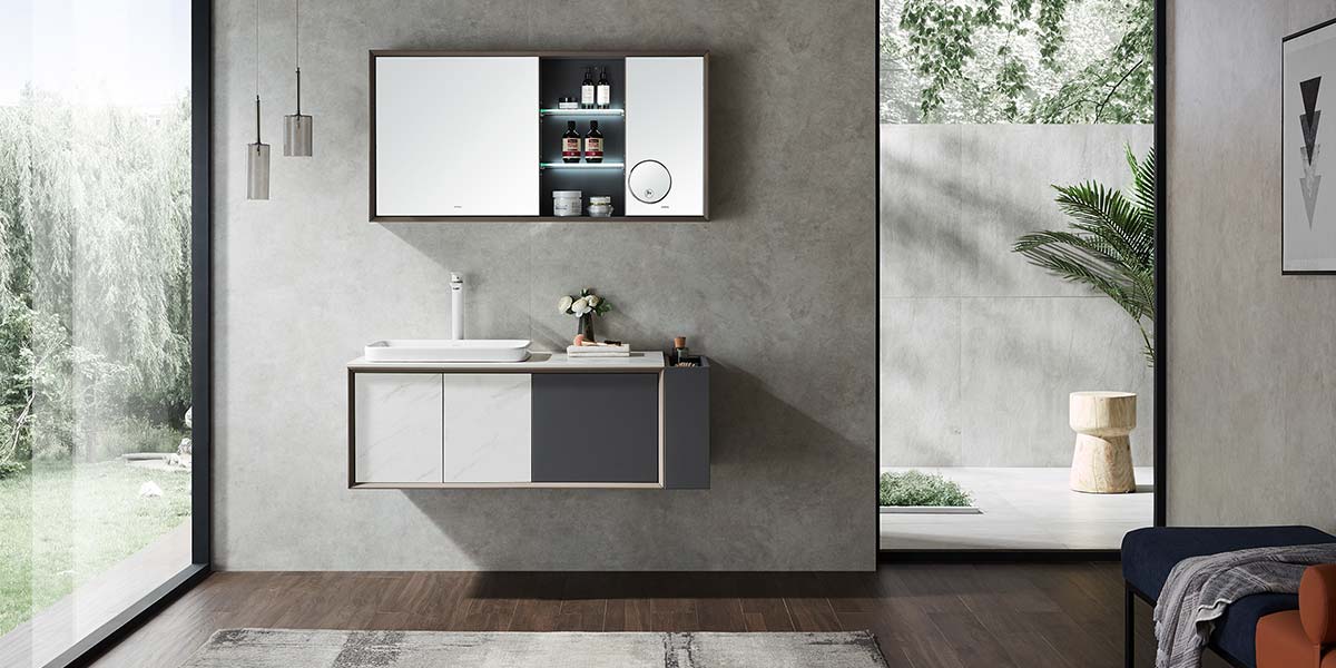 Wall Mounted Gray and White Bathroom Cabinets Wall Mounted Gray and White Bathroom Cabinets