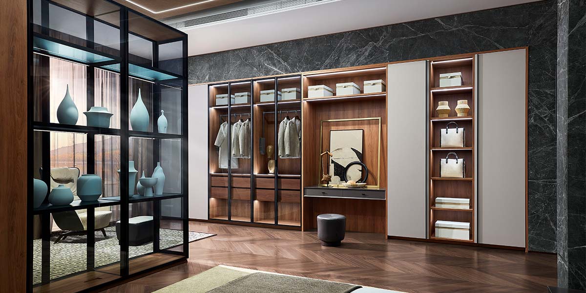 Modern Melamine Hinged Built-in Wardrobe