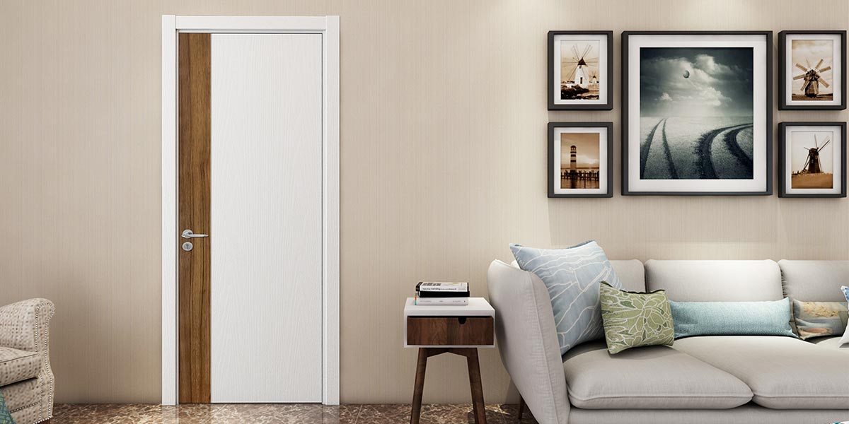 Bespoke Room Door in White and Wood Bespoke Room Door in White and Wood