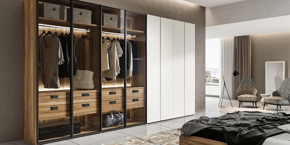 Modern Melamine Hinged Built-in Wardrobe