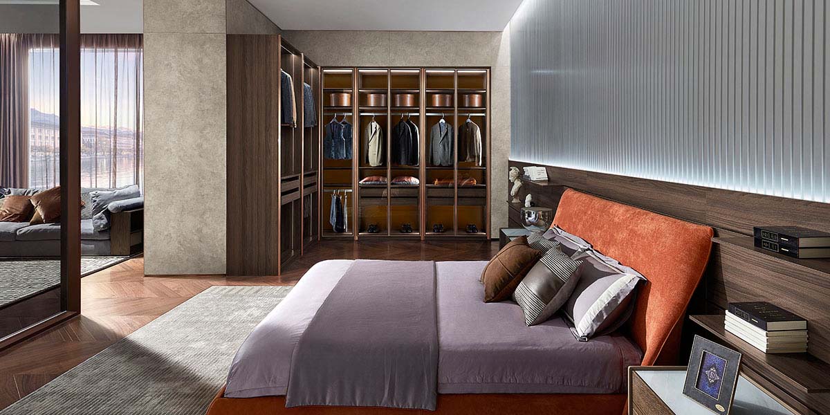 Modern Open Wardrobe with Glass Door Modern Open Wardrobe with Glass Door