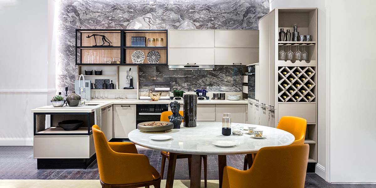 Industrial Style PVC U Shaped Kitchen Cabinets