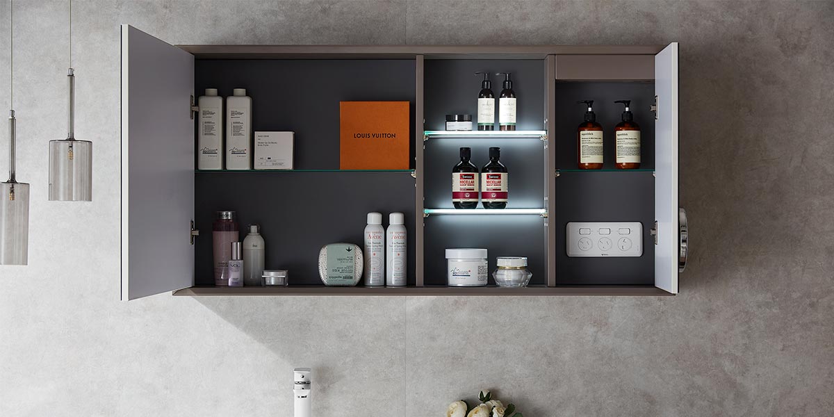 Wall Mounted Gray and White Bathroom Cabinets Wall Mounted Gray and White Bathroom Cabinets