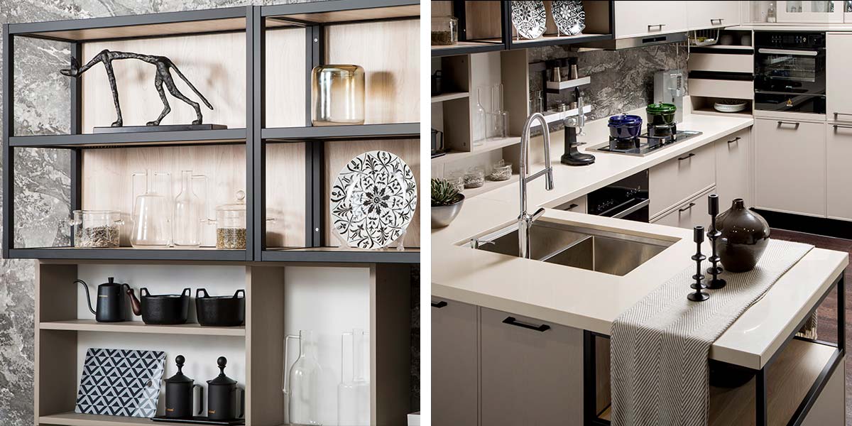 Industrial Style PVC U Shaped Kitchen Cabinets