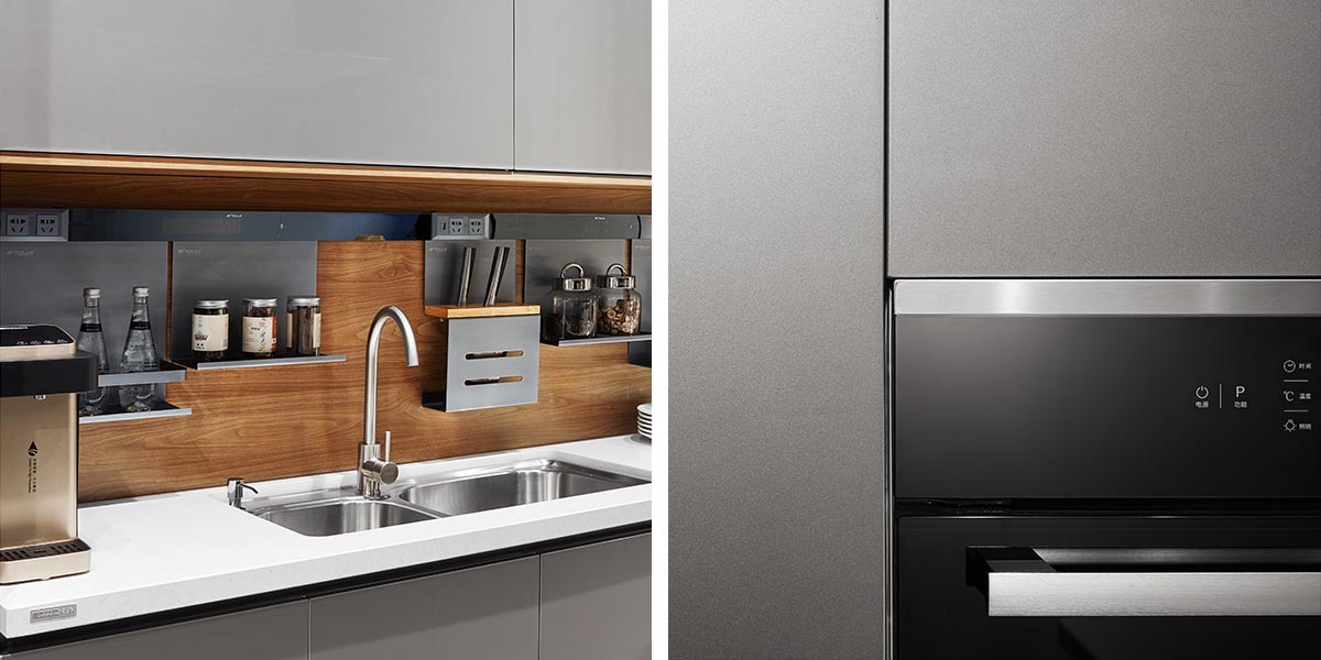 gray color kitchen cabinets