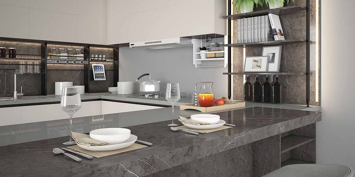 Modern Two-Tone Economical Kitchen Cabinet