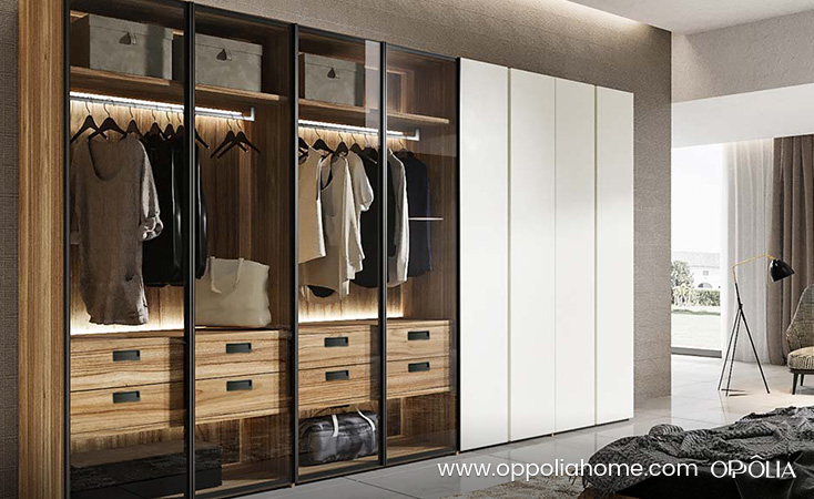Modern Melamine Hinged Built-in Wardrobe