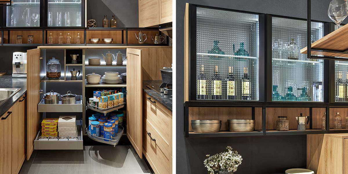 Rustic Melamine Wood Kitchen Cabinets