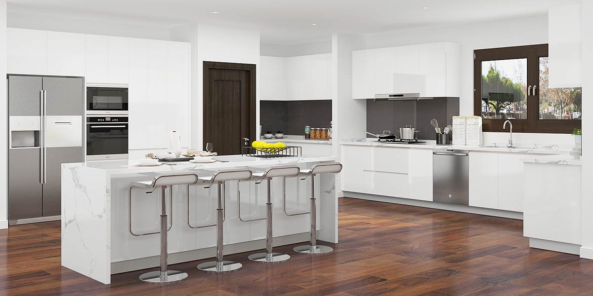 Modern High Gloss White Kitchen Cabinets white kitchen cabinet