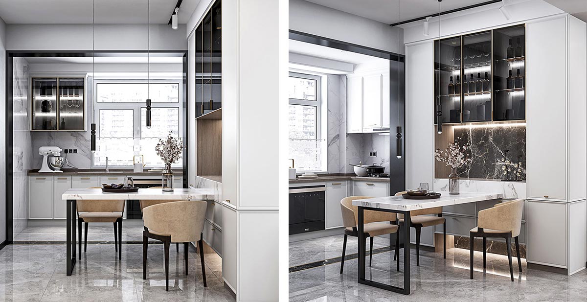 Kitchen Cabinets and Dining Room