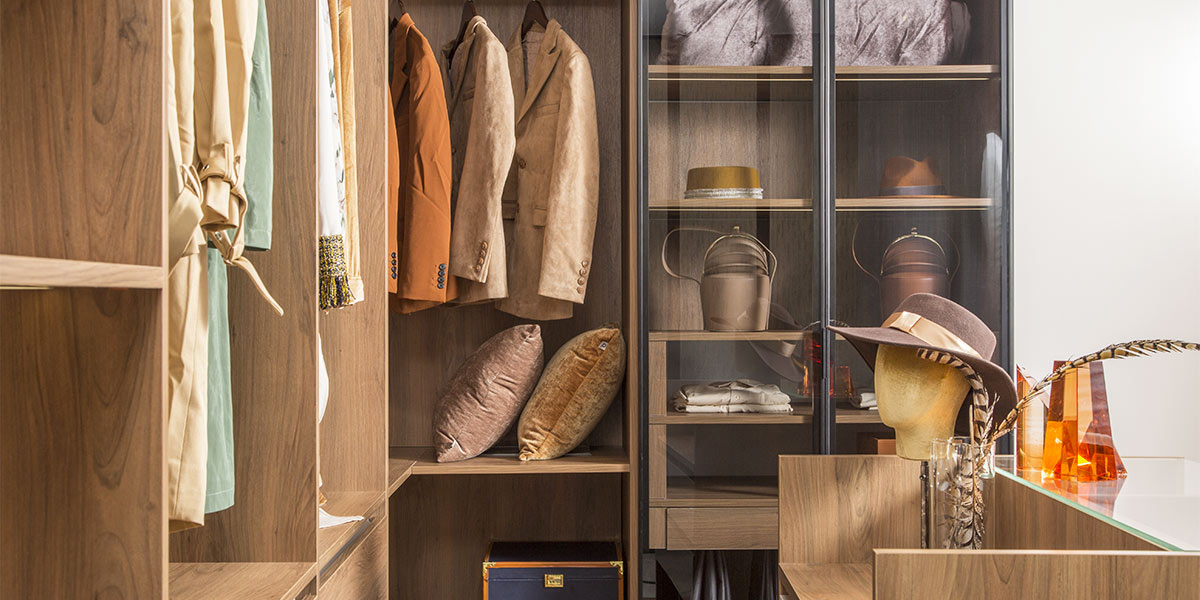 Wood Walk-in Closet