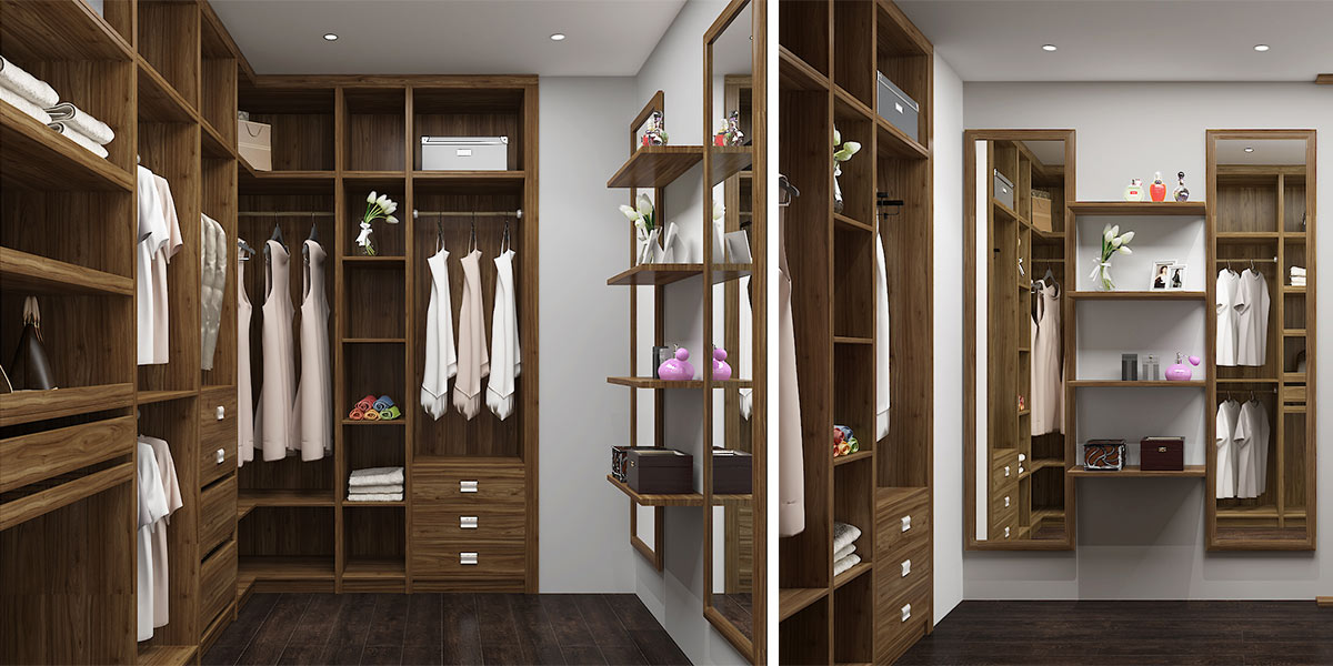Modern Small Walk in Closet 