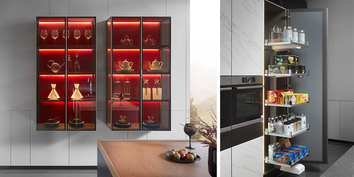 Modern Kitchen Cabinets with Sintered Stone