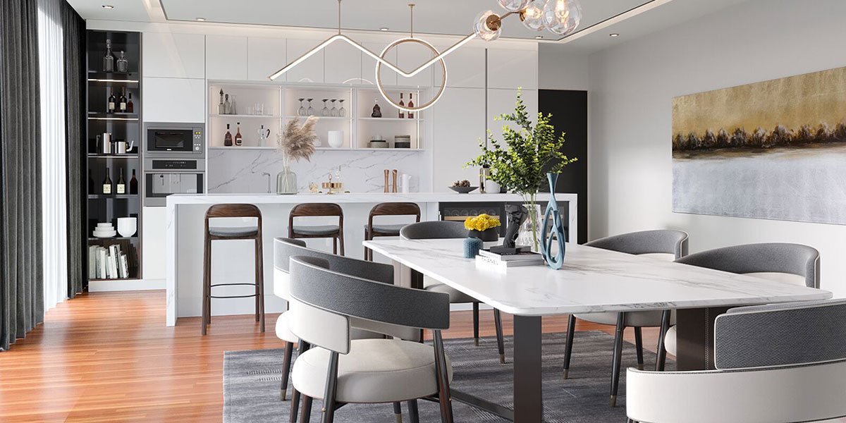 Ghana House Project Minimalist Villa Dining Room