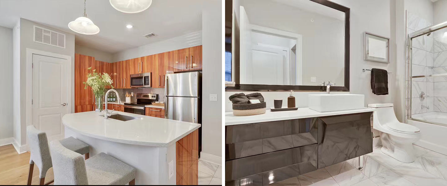 Luxury Apartment Kitchen Project in Louisiana, USA