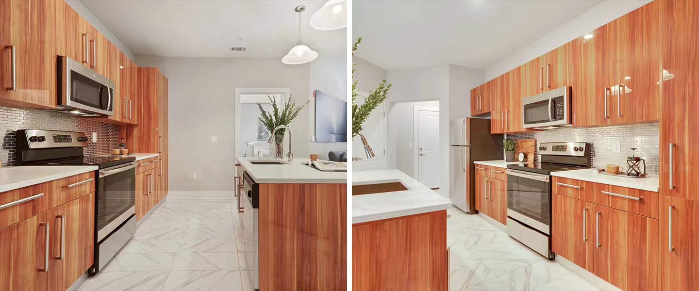 Luxury Apartment Kitchen Project in Louisiana, USA