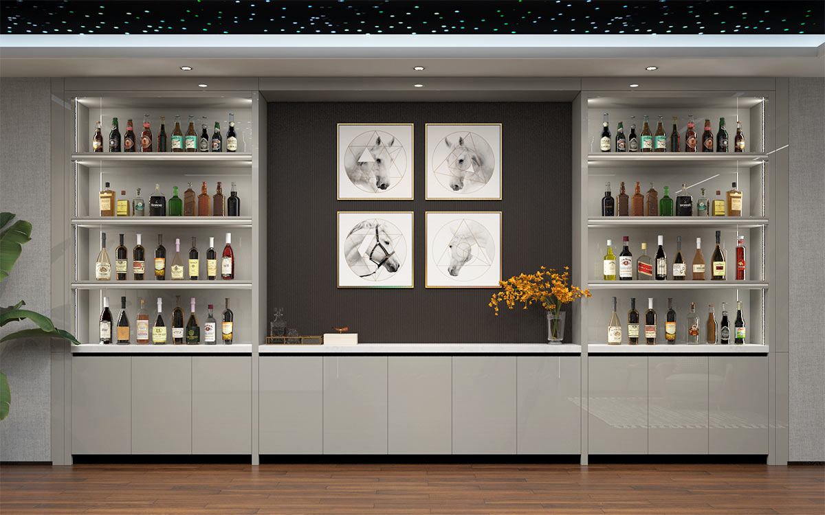 Custom White Modern Style Wine Cooler