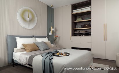 Contemporary Fitted Wardrobe with Built-in Metal Handles