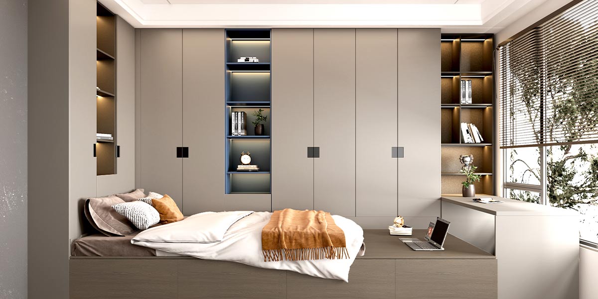 Melamine Space Saving Wardrobe Units