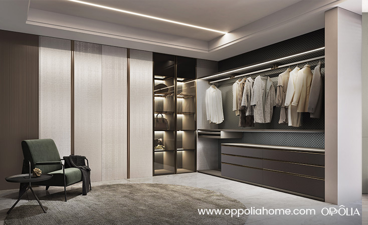 Luxury L-shaped Corner Wardrobe Design
