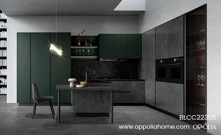 Modern F-shaped Kitchen Cabinets