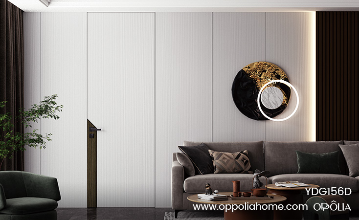 Modern White Flush-to-wall Interior Door