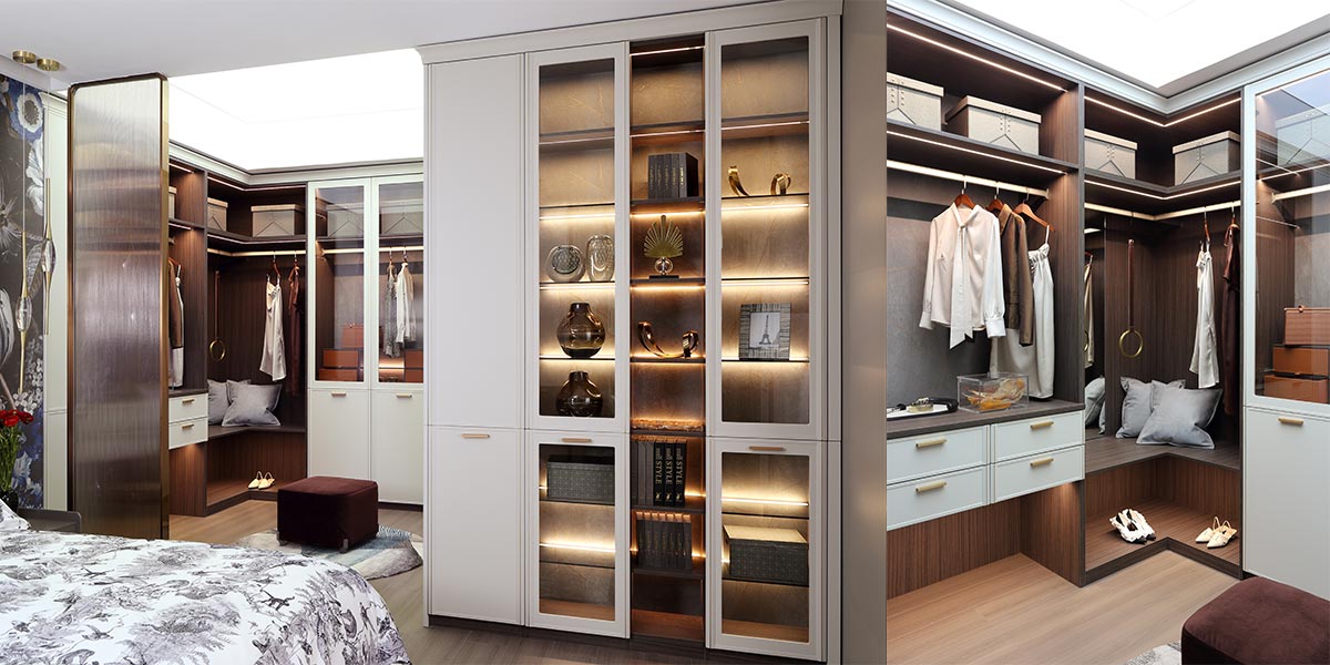 White PVC U-shaped Walk in Closet White PVC U-shaped Walk in Closet