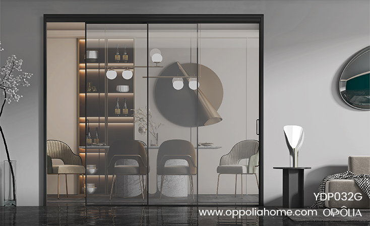 Black Frame 3 Door Sliding Glass Door YDP032G