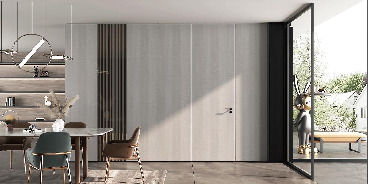 Grey Wood Extra Tall Flush Door Grey Wood Extra Tall Flush Door