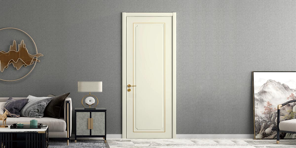 Matte Ivory White Painting Wood Door
