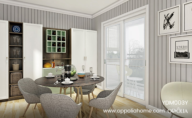 Modern White Slidng Glass Patio Door
