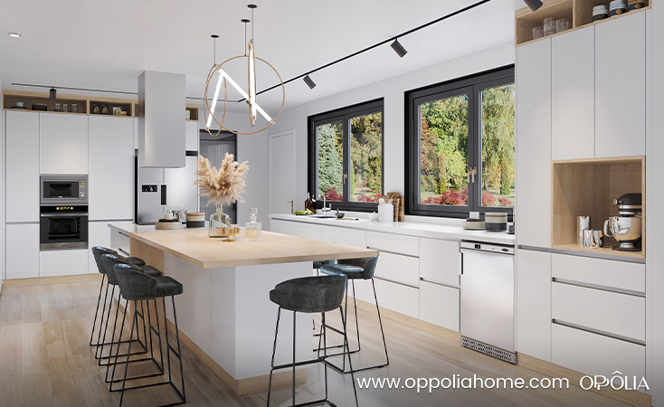 Modern White Scandinavian Kitchen Design