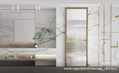 Single Frosted Glass Door for Bathroom