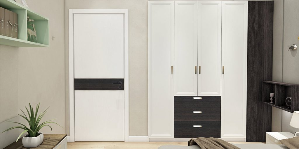 White and Oak Wood Single Door YDL015D