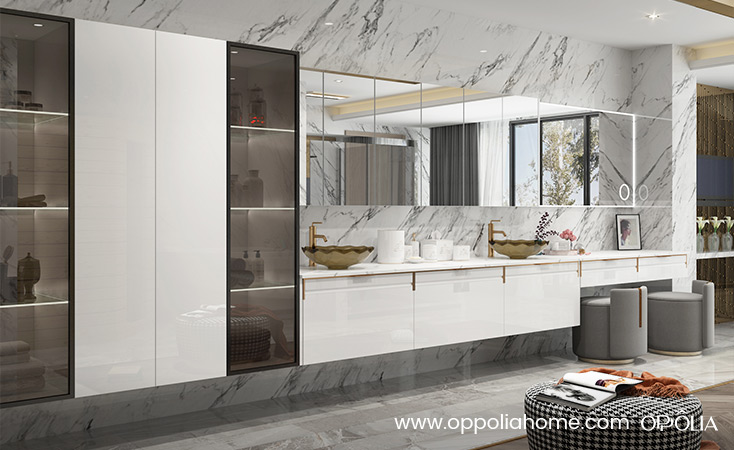 Large Bathroom Vanity With Makeup Table