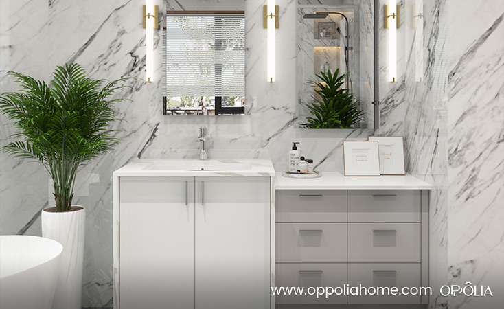 Modern Bathroom Vanity With Light