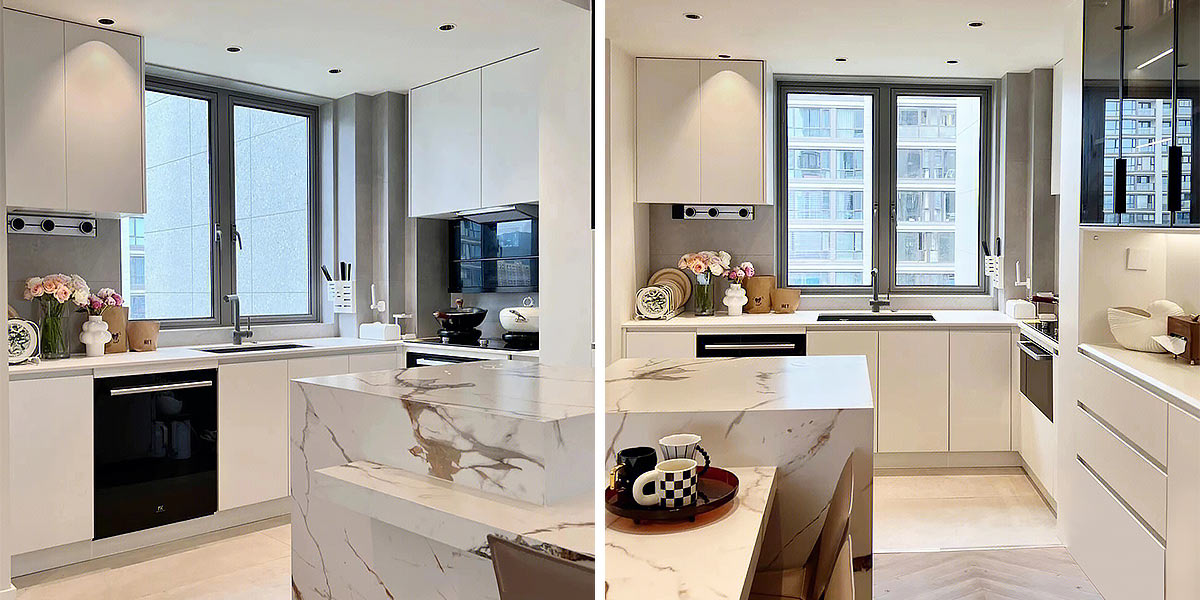 White Kitchen Project for Small Apartment White Kitchen Project for Small Apartment
