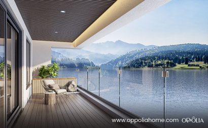 Balcony Glass Railing in Frameless Design